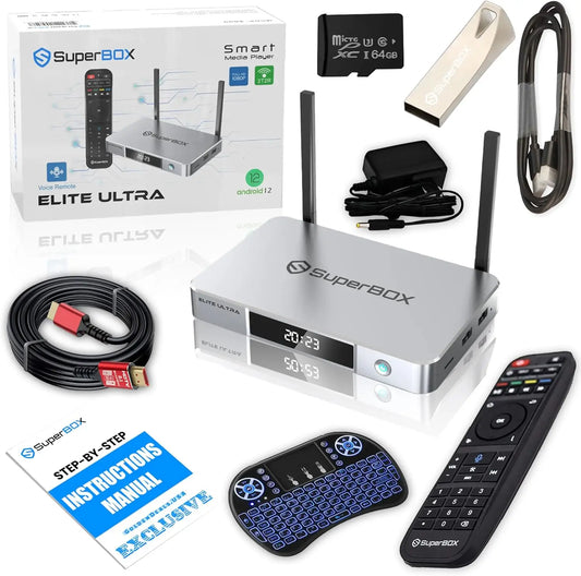SuperBox Elite Ultra Media Player with Voice Remote Control Bluetooth