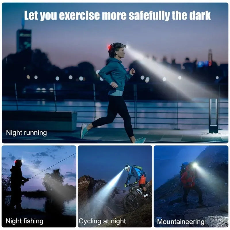 Rechargeable Powerful LED Waterproof Headlamp with Telescopic Zoomable Headlight