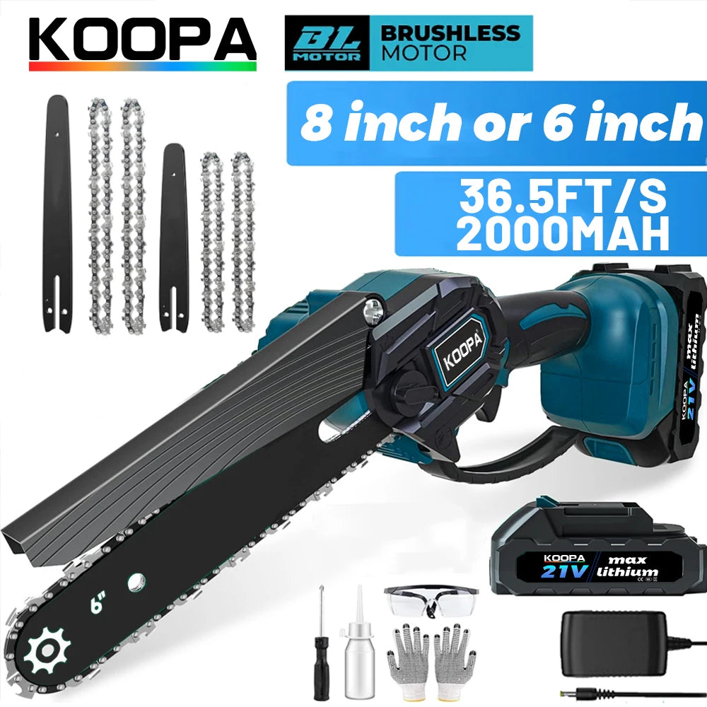 6"/8" Powerful Cordless Mini Chainsaw with Battery
