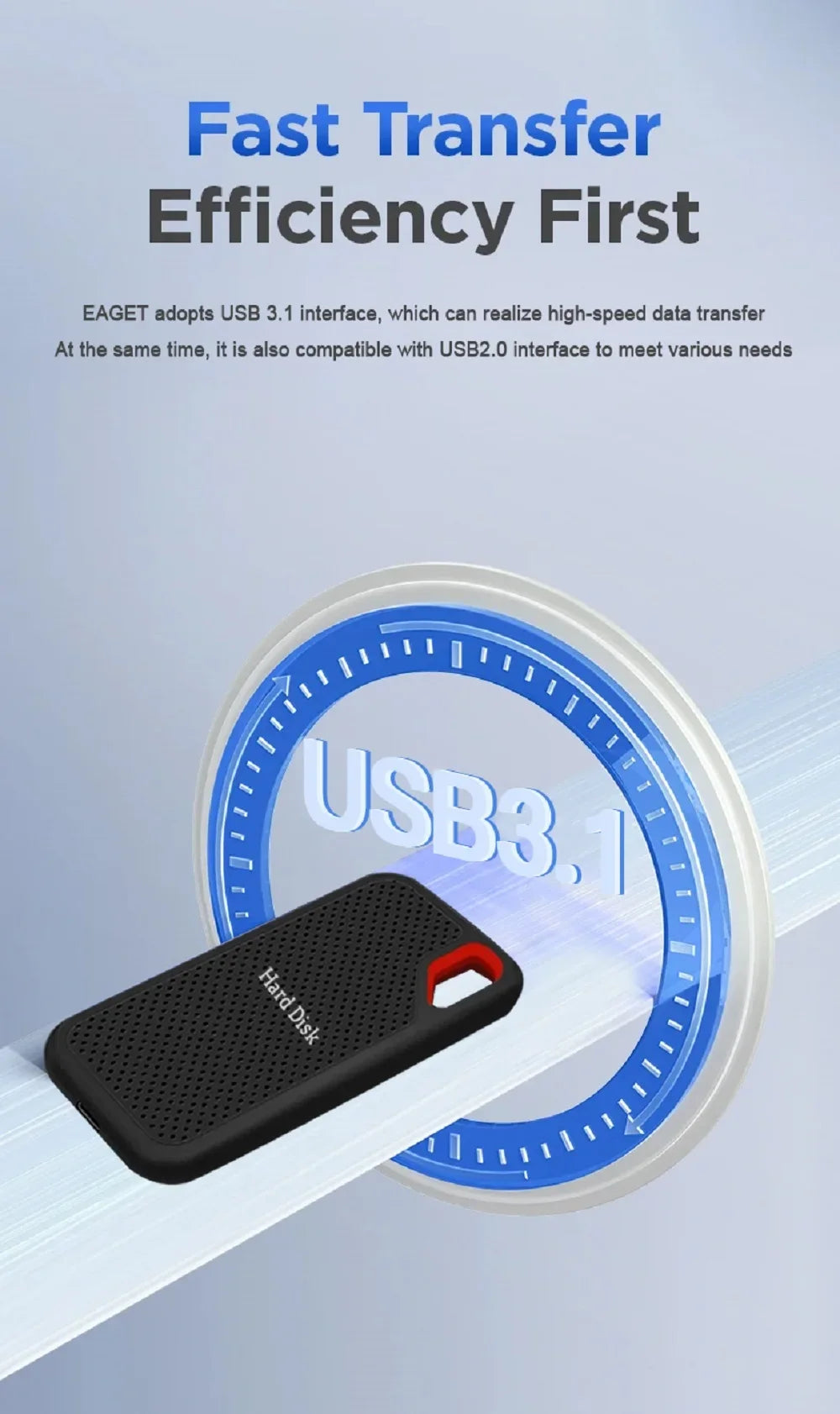 Portable High Speed Solid State External Hard Drive