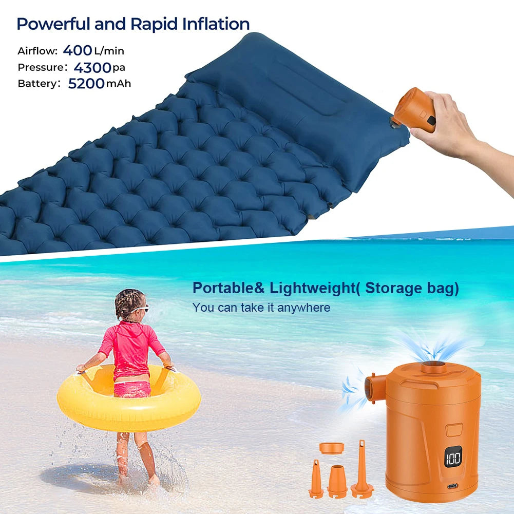 Rechargeable High Pressure Electric Air Pump (5200mAh)