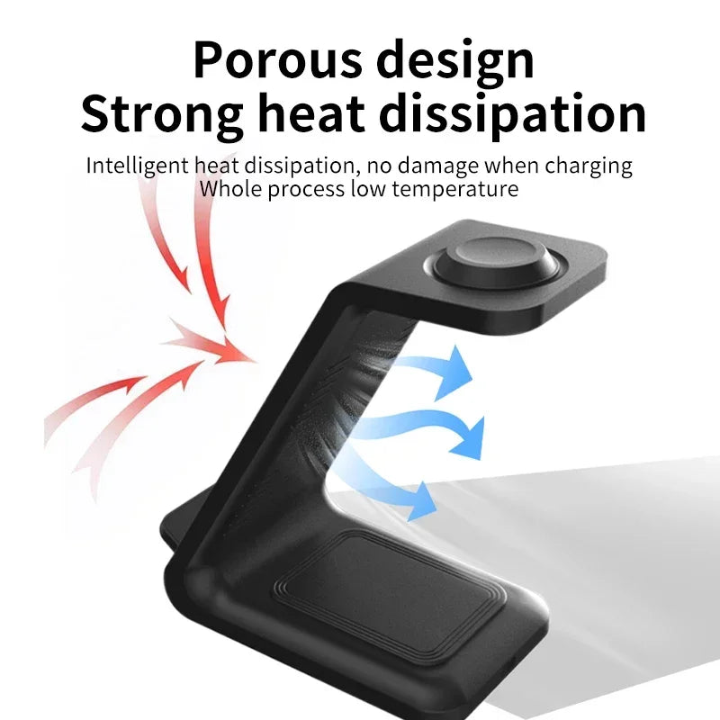 Fast Charging 3 In 1 Wireless Charger Dock Stand