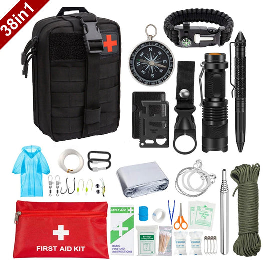38 in 1 Tactical Survival First Aid Kit