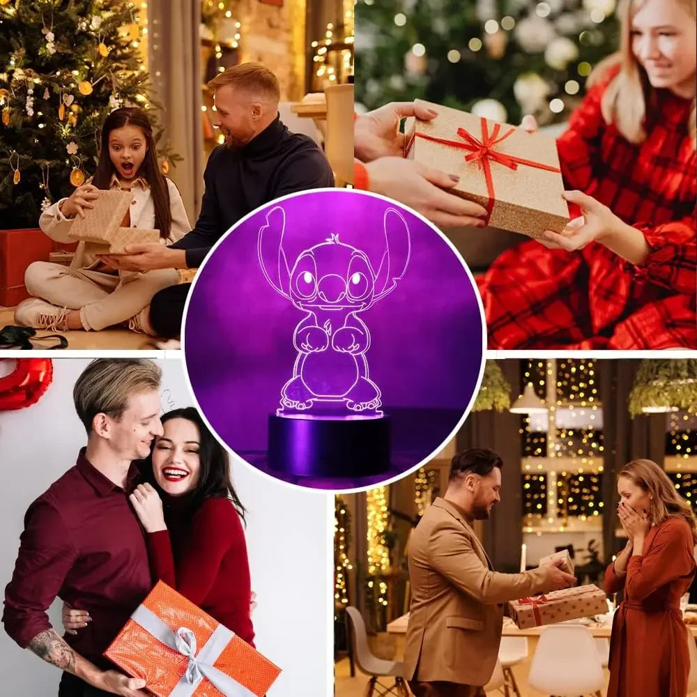 3D Smart Touch Illusion Stitch Night Light (with Remote Control)