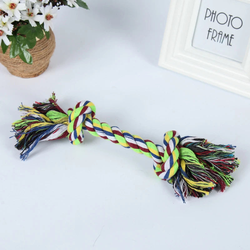 Random Color Double Knot Dog Toy Bite Rope