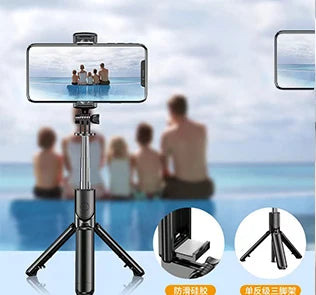 Selfie Stick Bluetooth Selfie Stick Foldable Tripod with Remote Control (Fill Light Shutter)