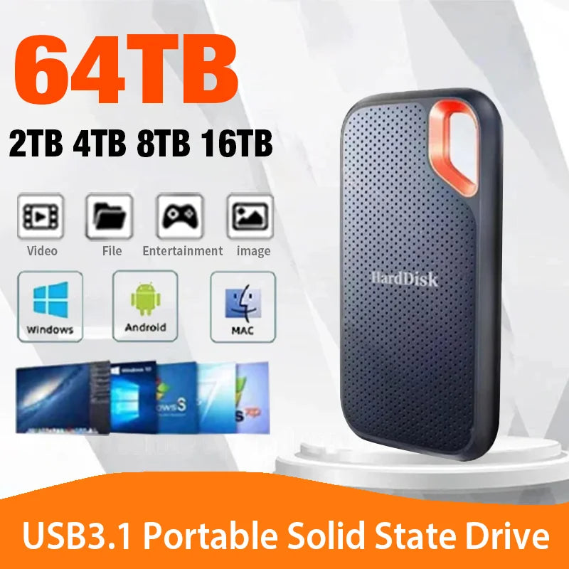 Portable High Speed Solid State External Hard Drive