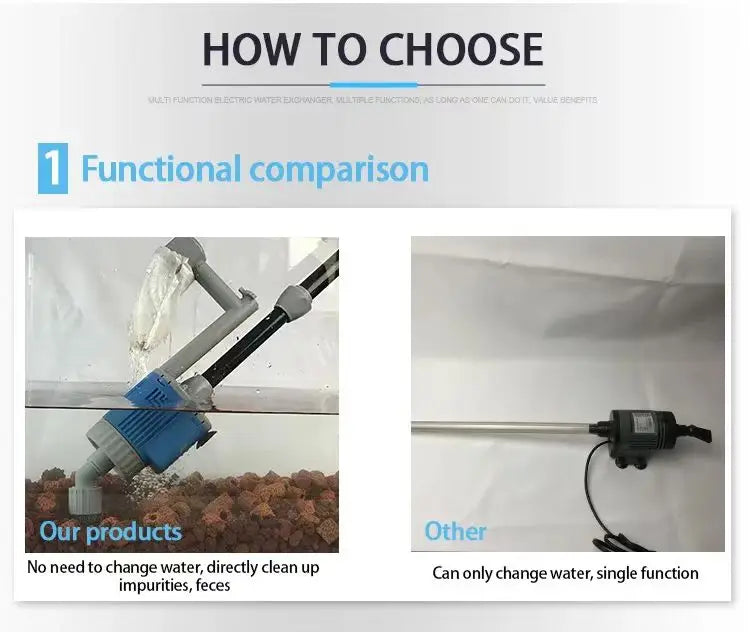 Electric Aquarium Cleaning & Water Siphon Filter Pump