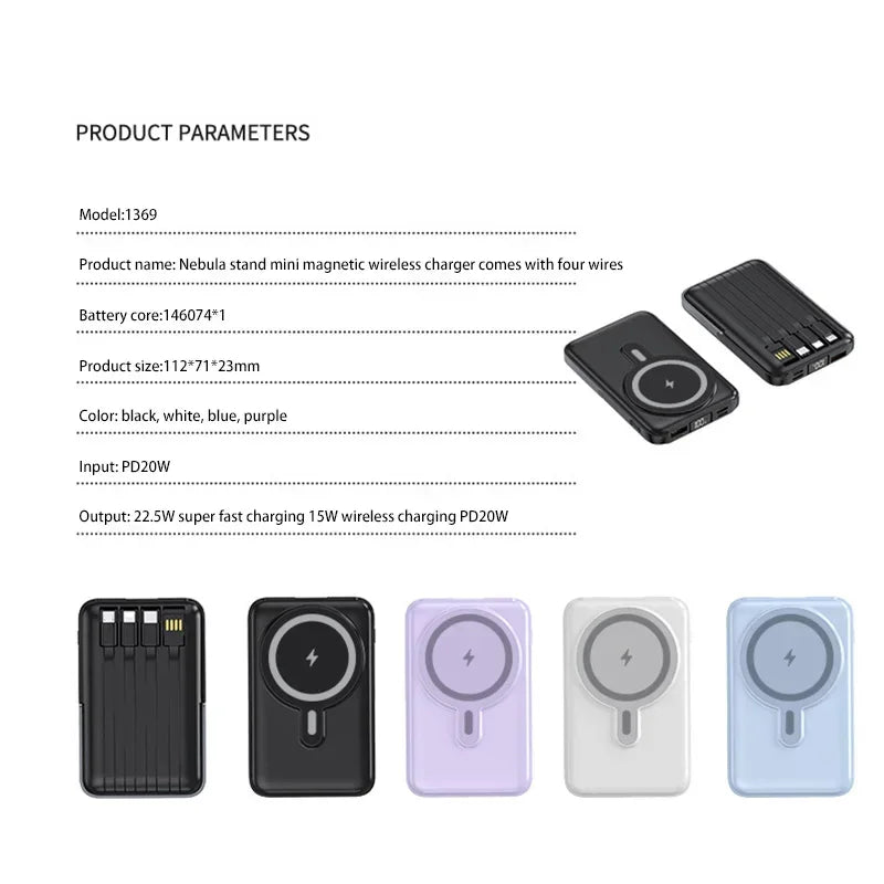 Macsafe Magnetic Power Bank Fast Wireless Charger