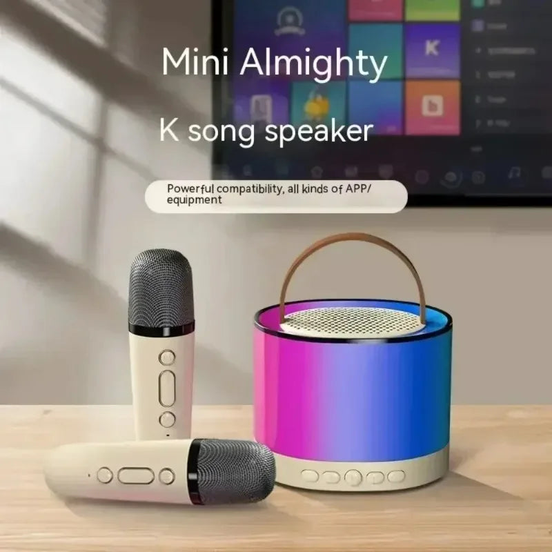 Music Player Karaoke Machine (Wireless Bluetooth Speaker Multifunction w/ 2 Microphone)