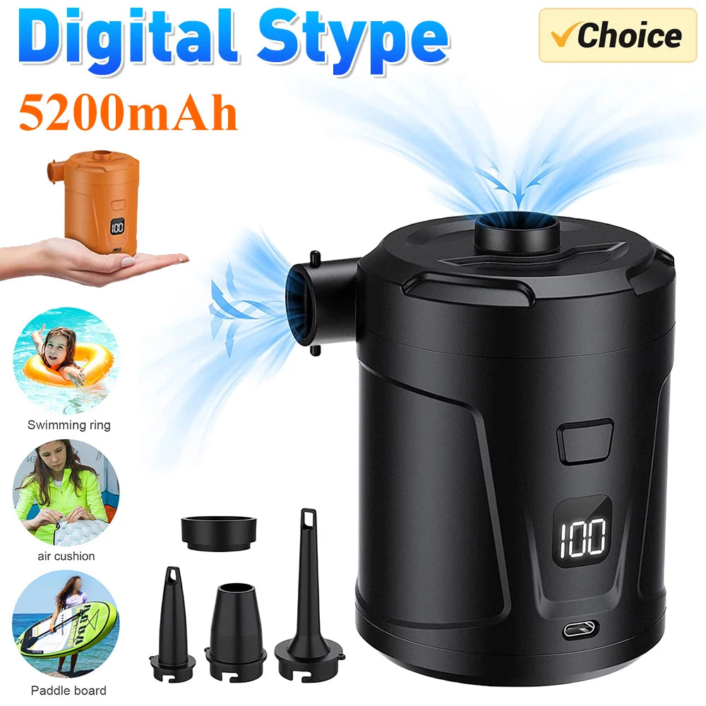 Rechargeable High Pressure Electric Air Pump (5200mAh)