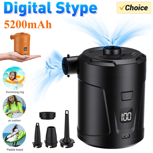 Rechargeable High Pressure Electric Air Pump (5200mAh)