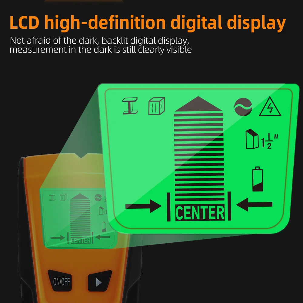 3 In 1 Wall Scanner Metal/Stud/Wire Detector with Positioning Hole