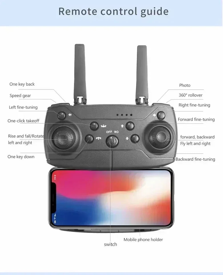 Pro Foldable Quadcopter Drone WIFI FPV Drone Wide Angle HD 4K 1080P