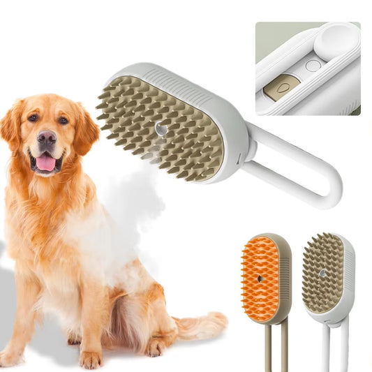 Rechargable Electric Steam Pet Hair Removal Brush