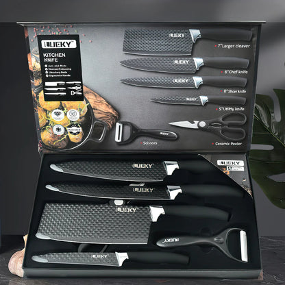 Stainless Steel Smoker/Grill Knife Set (6pcs with Case)