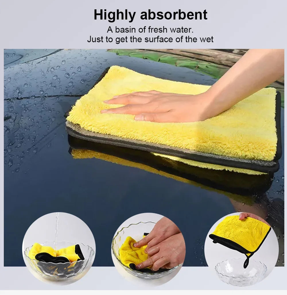 Thickened Microfiber Absorbent Dry Cloth Car Drying Towels