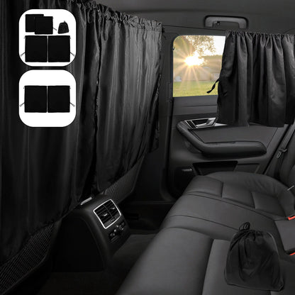 Universal Blackout Car Privacy Divider Curtains