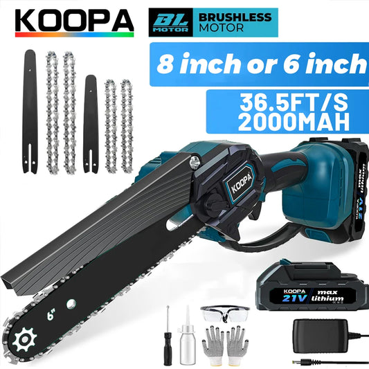 6"/8" Powerful Cordless Mini Chainsaw with Battery