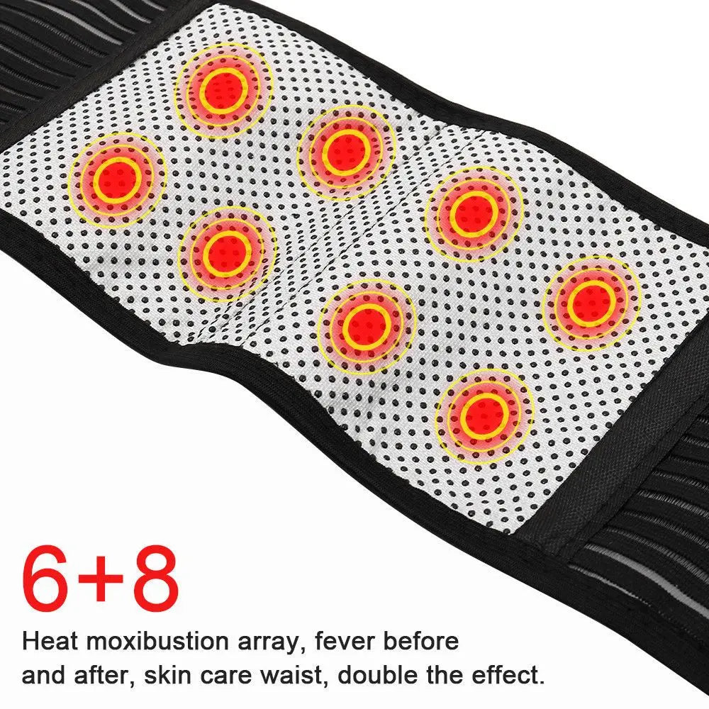 Adjustable Self Heating Magnetic Back Therapy Support Belt Brace