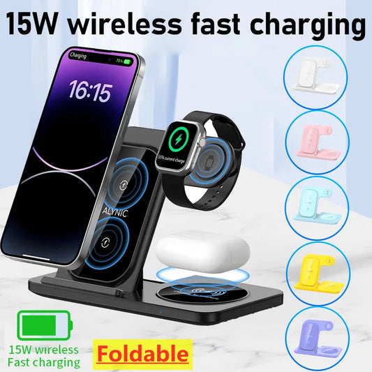 3 In 1 Fast Charging Dock Station Wireless Charging Stand