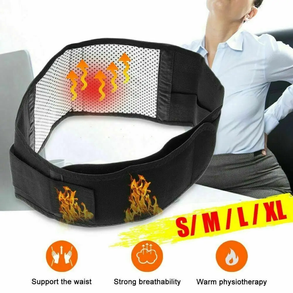 Adjustable Self Heating Magnetic Back Therapy Support Belt Brace