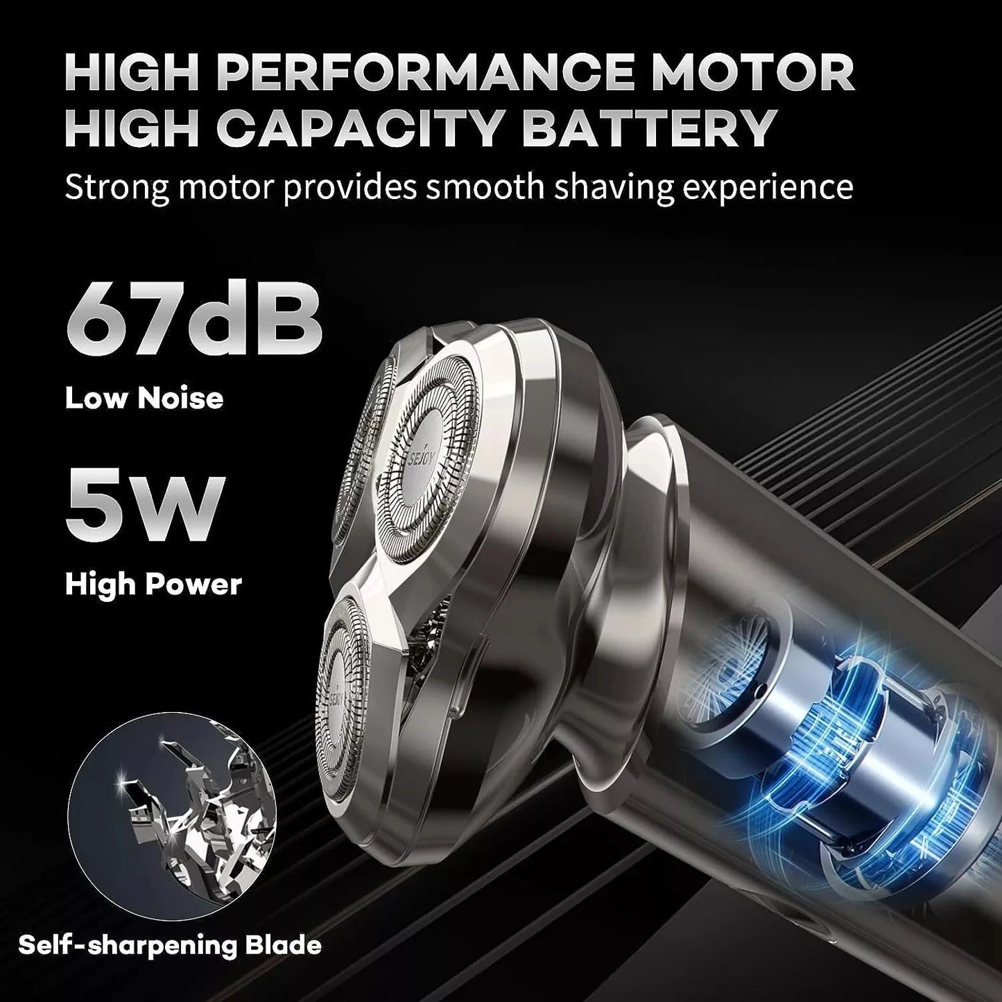 Electric Anti-Pinch Rechargeable Shaver