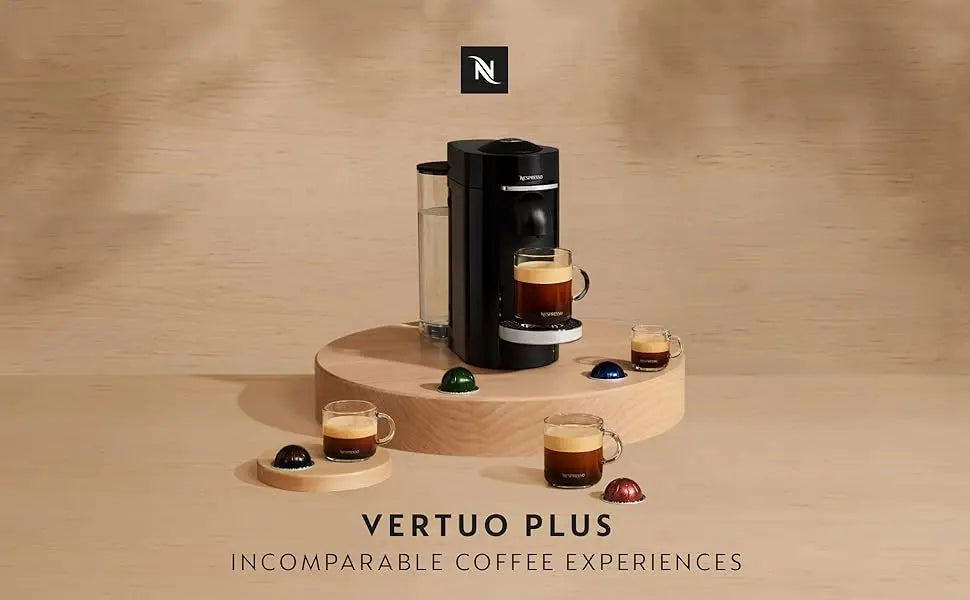 Nespresso VertuoPlus Coffee and Espresso Machine Bundle (Variety Pack Coffees Included)