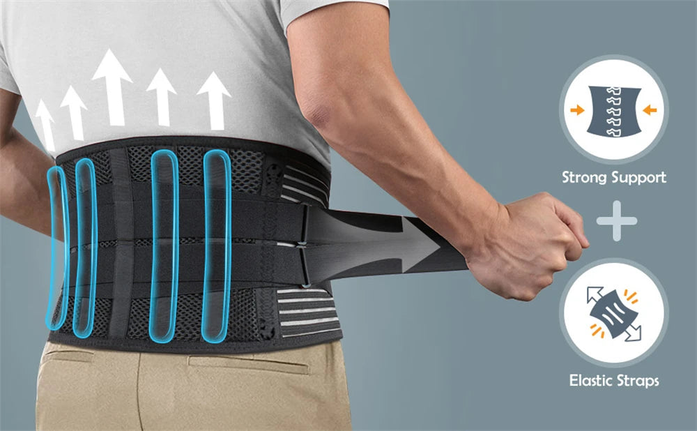 Breathable Back Brace with Lumbar Support for Lower Back Pain