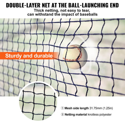 VEVOR Portable Heavy Duty Enclosed Batting Cage with Carry Bag (22'/33'/40')