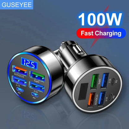 6 Port Fast Charging Car Charger