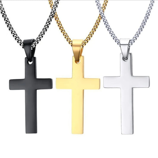 Stainless Steel Cross Pendant Necklace