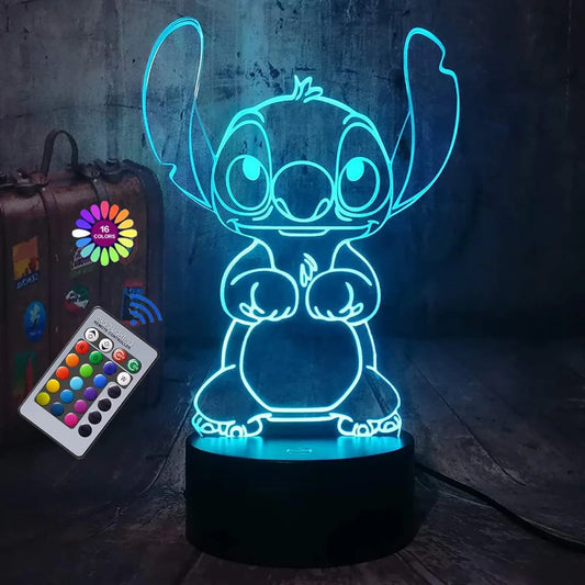 3D Smart Touch Illusion Stitch Night Light (with Remote Control)