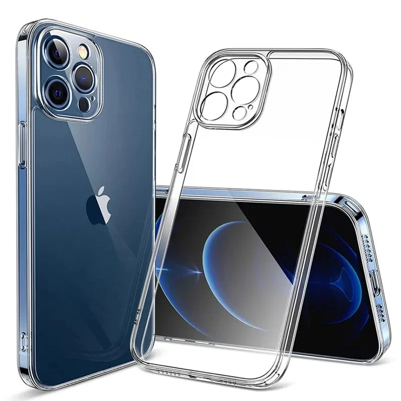 Clear Hard Silicone Case For iPhone