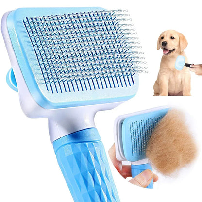 Dog Hair Remover Grooming Brush with Hair Removal Button