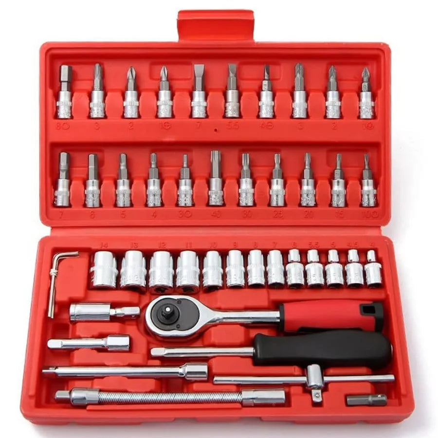 Wrench Torque Ratchet Screwdriver Set 46 Pcs Tool Kit