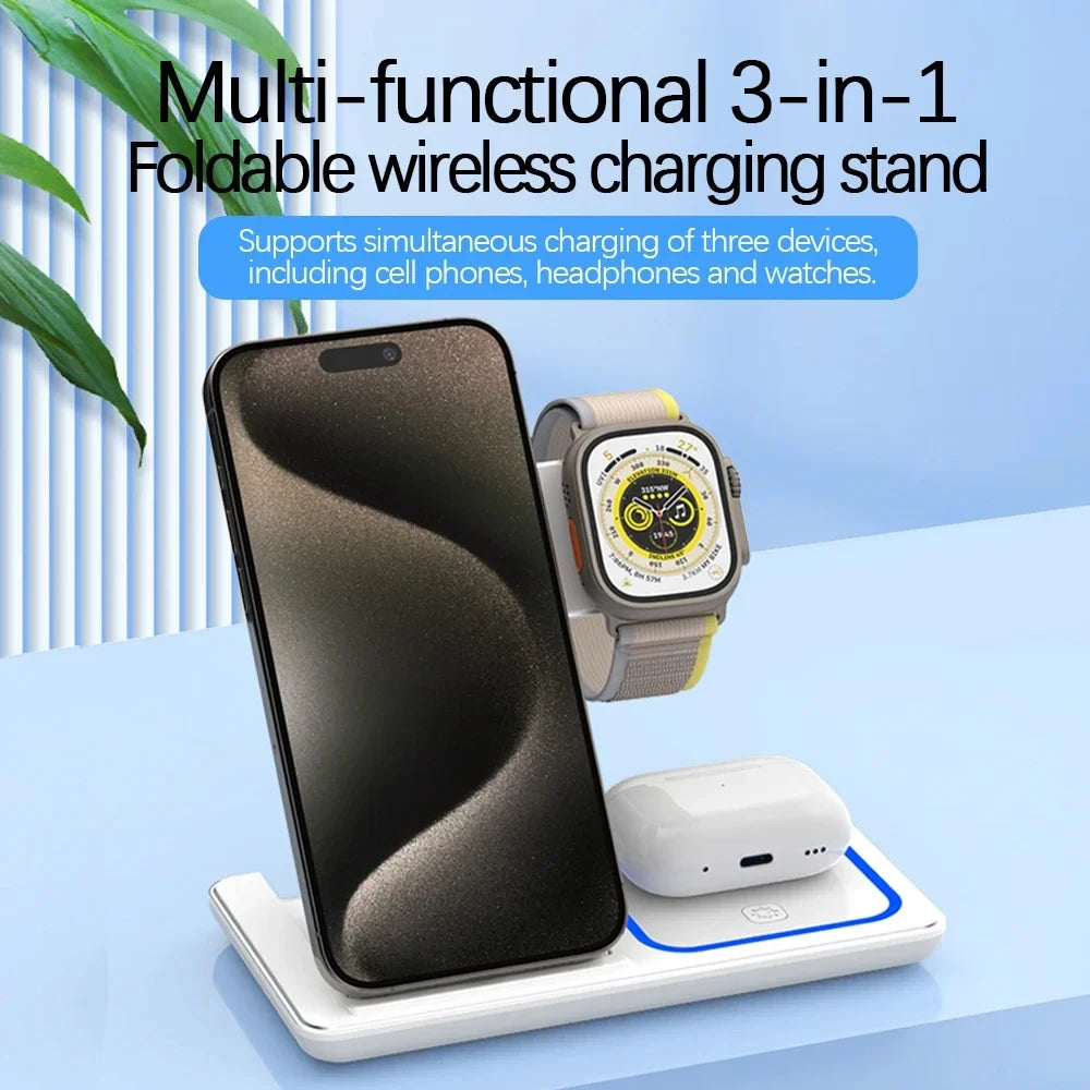 3 In 1 Fast Charging Dock Station Wireless Charging Stand