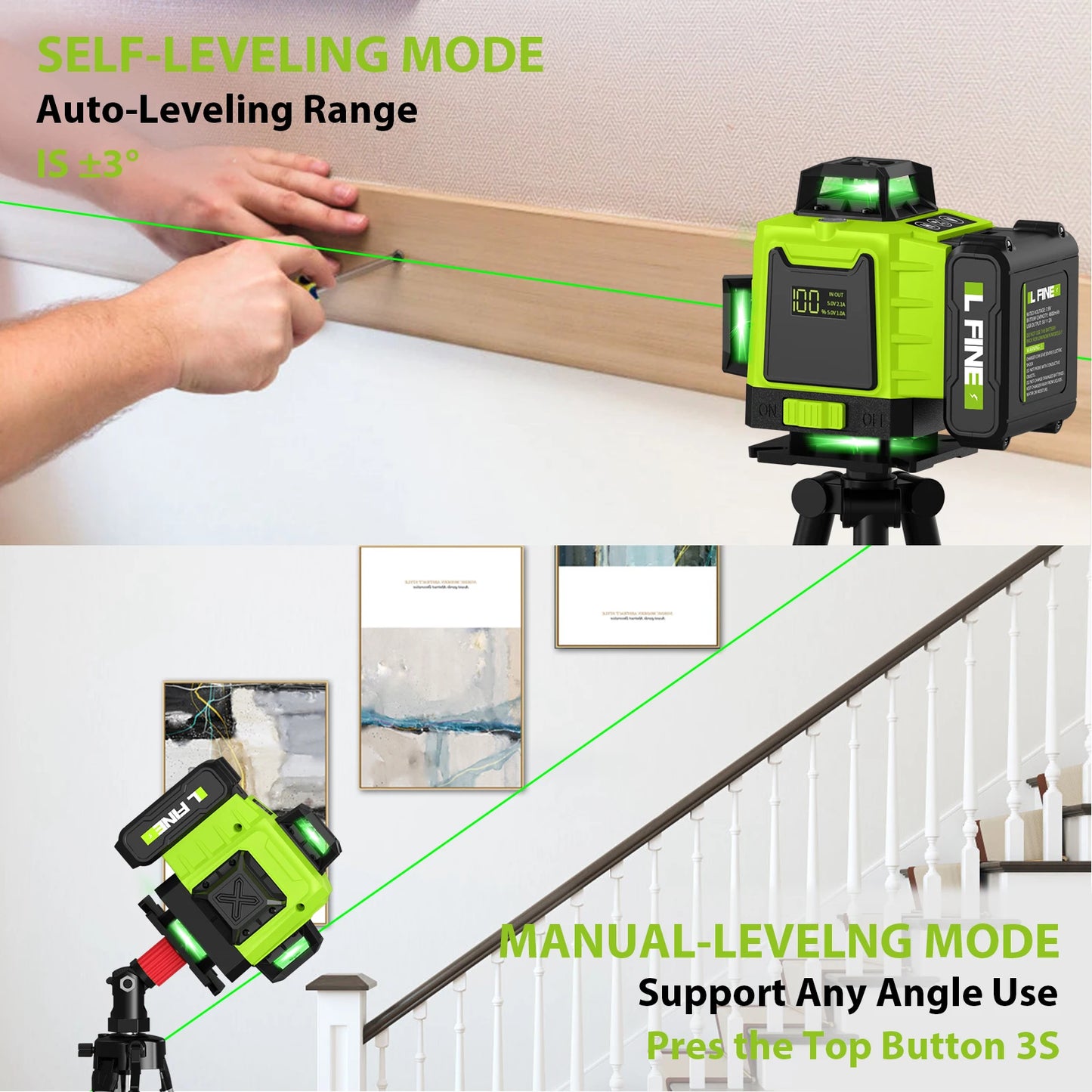 4D 16 Line 360° Self-Leveling Laser Level