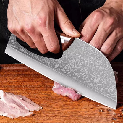 Stainless Steel Multifunctional Kitchen Knife with Wooden Grip