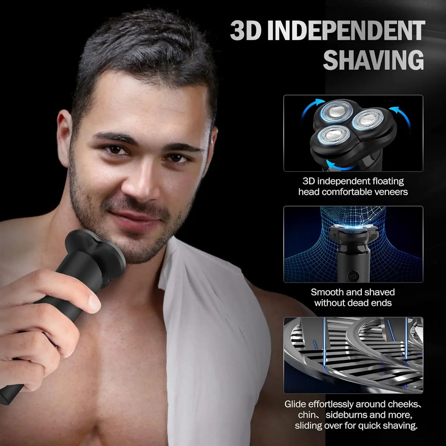 Electric Anti-Pinch Rechargeable Shaver