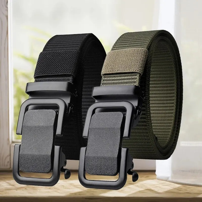 Tactical Outdoor Belt Made of Nylon Material with Zinc Alloy Automatic Buckle