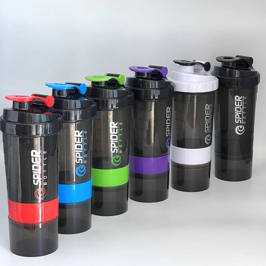 3 Layer Leak Proof Protein Shaker Bottle