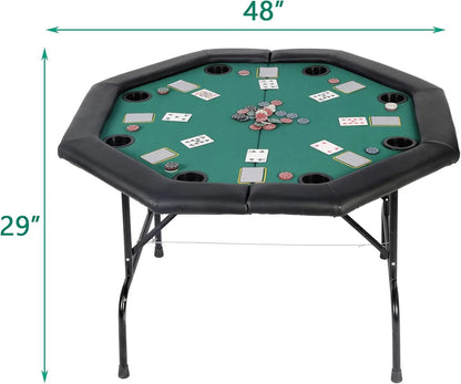 Folding Poker Table for 8 Players