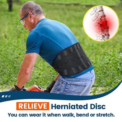 Breathable Back Brace with Lumbar Support for Lower Back Pain