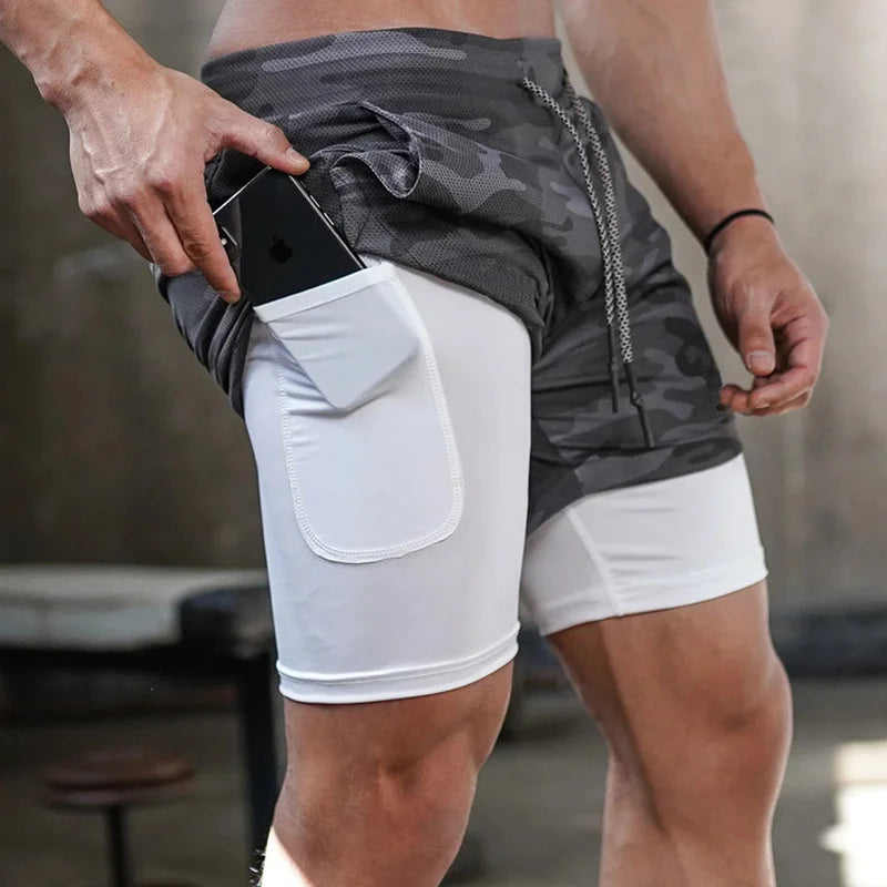 Quick Dry Workout Training Gym Sports Shorts (2 In 1)