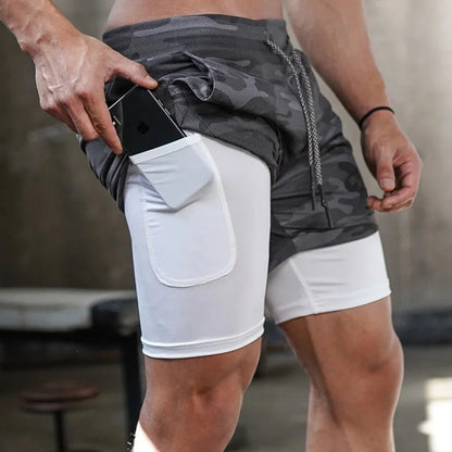 Quick Dry Workout Training Gym Sports Shorts (2 In 1)