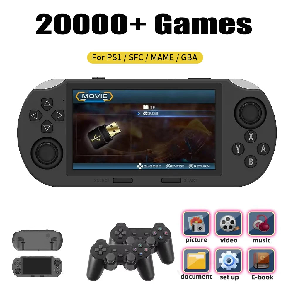 SF3000 4.5" Screen Handheld Retro Video Game Console