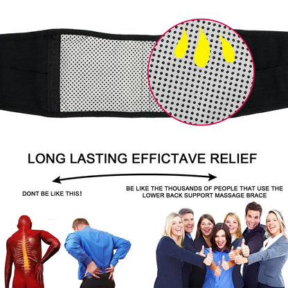 Adjustable Self Heating Magnetic Back Therapy Support Belt Brace