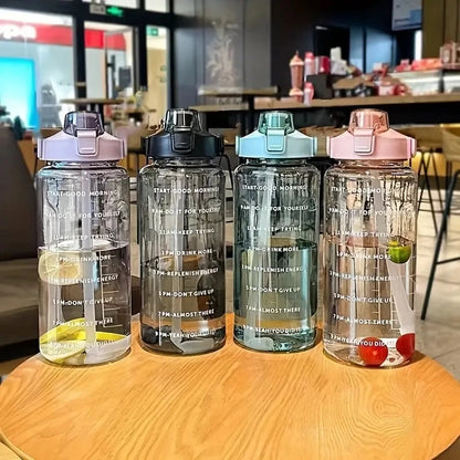 64 OZ Large Capacity Transparent Outdoor Fitness Bottle