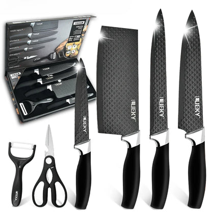 Stainless Steel Smoker/Grill Knife Set (6pcs with Case)